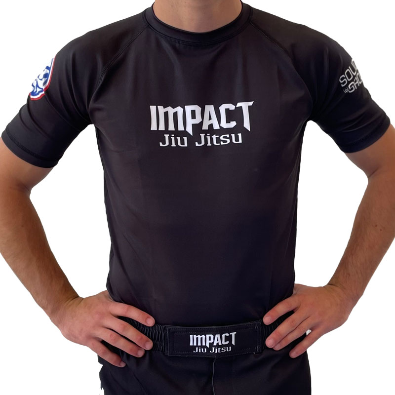 Impact Rashguard – Short Sleeve – Black – Impact Jiu Jitsu
