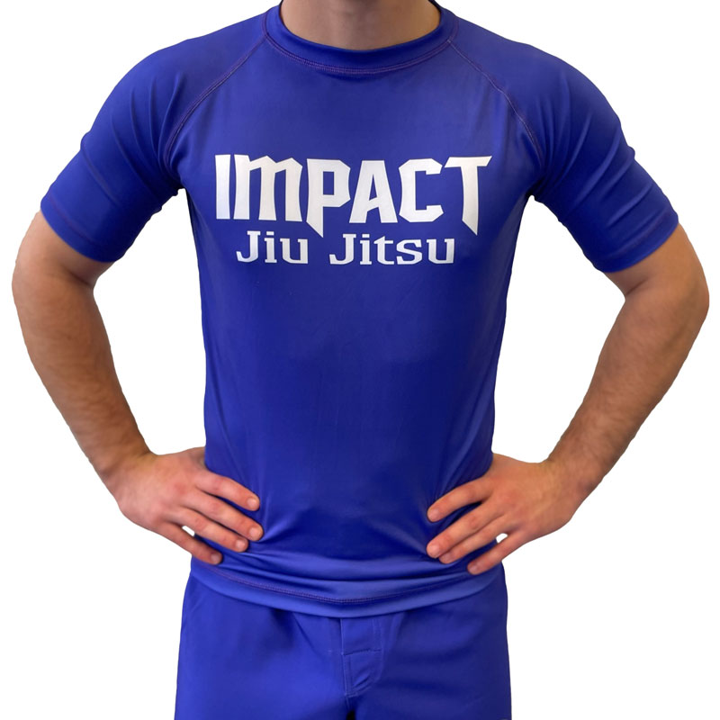 Impact Original Rashguard – Short Sleeve – Blue – Impact Jiu Jitsu